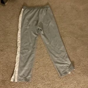 Gray Pants with White Side Stripe